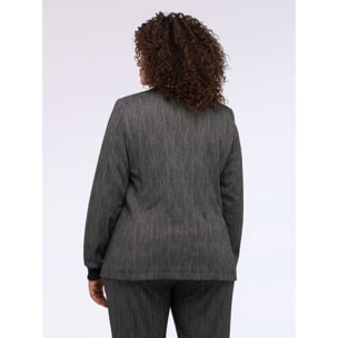 Fiorella Rubino - Blazer con puños en contraste - Gris