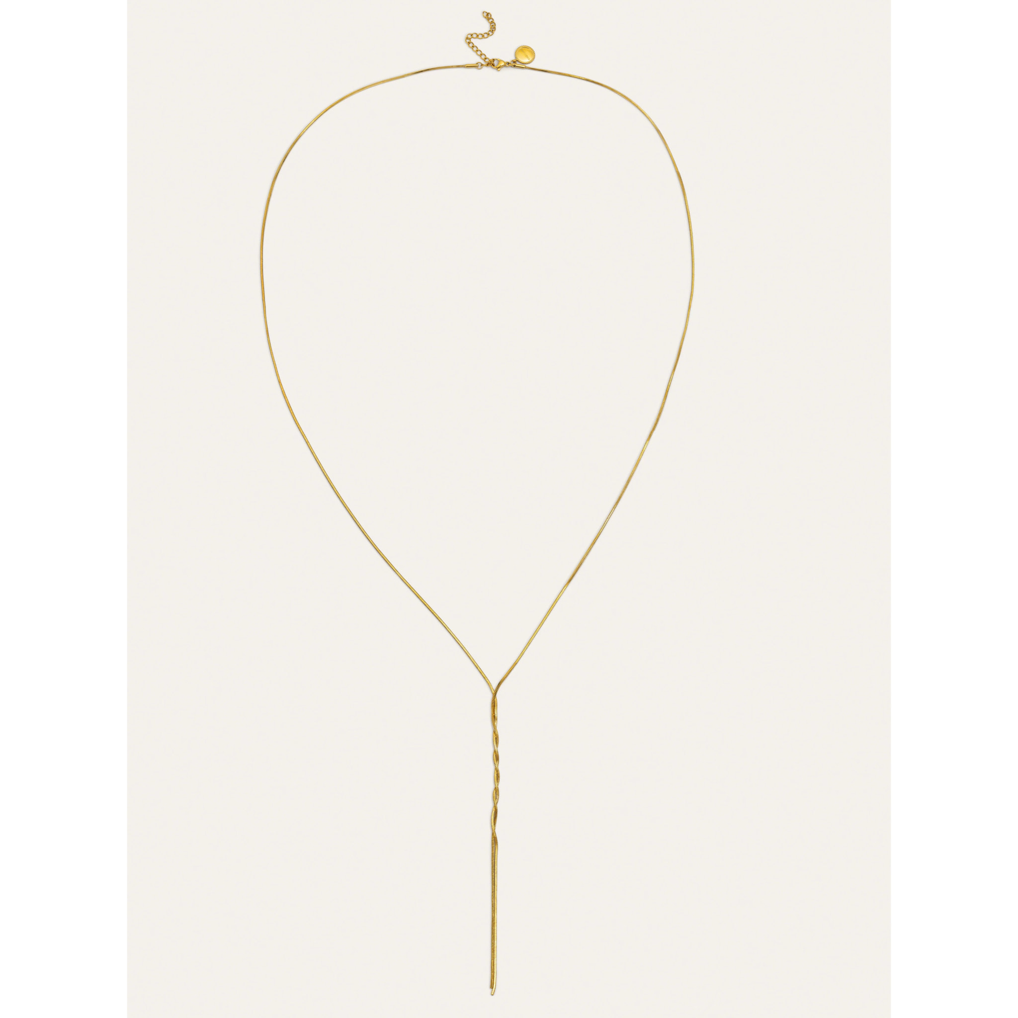 Collana Y Fine Tressia Acciao Placcato Oro