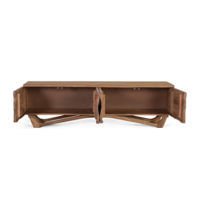 Mueble TV de Madera de Acacia 170 Cm Estilo Rústico Moderno