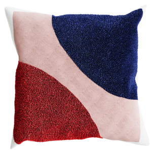 Coussin brodé design moderne coloré