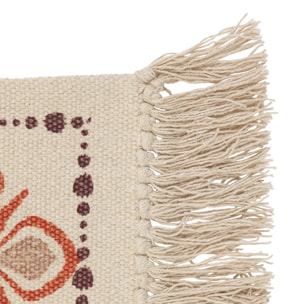 Tapis "Ikat" coton tufté ivoire 120x170cm