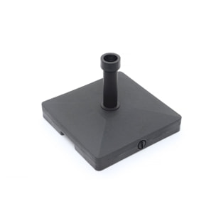 Pieds de parasol a lester 45 x 45 cm avec roulettes - 18 kg - Noir