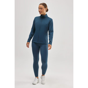 Giacca sportiva aderente traspirante blu