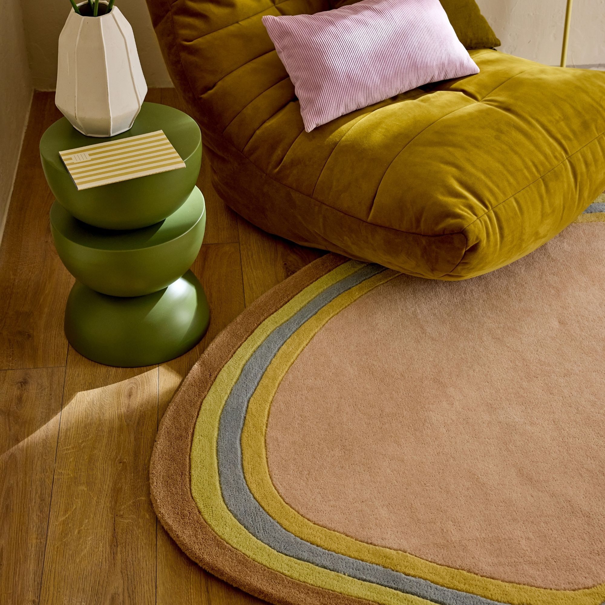 PANTONE - Tapis en laine fait main RAYON TENDRE