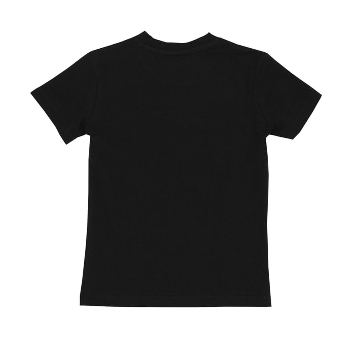 Camiseta infantil de león con mangas cortas, tejido grueso básico.