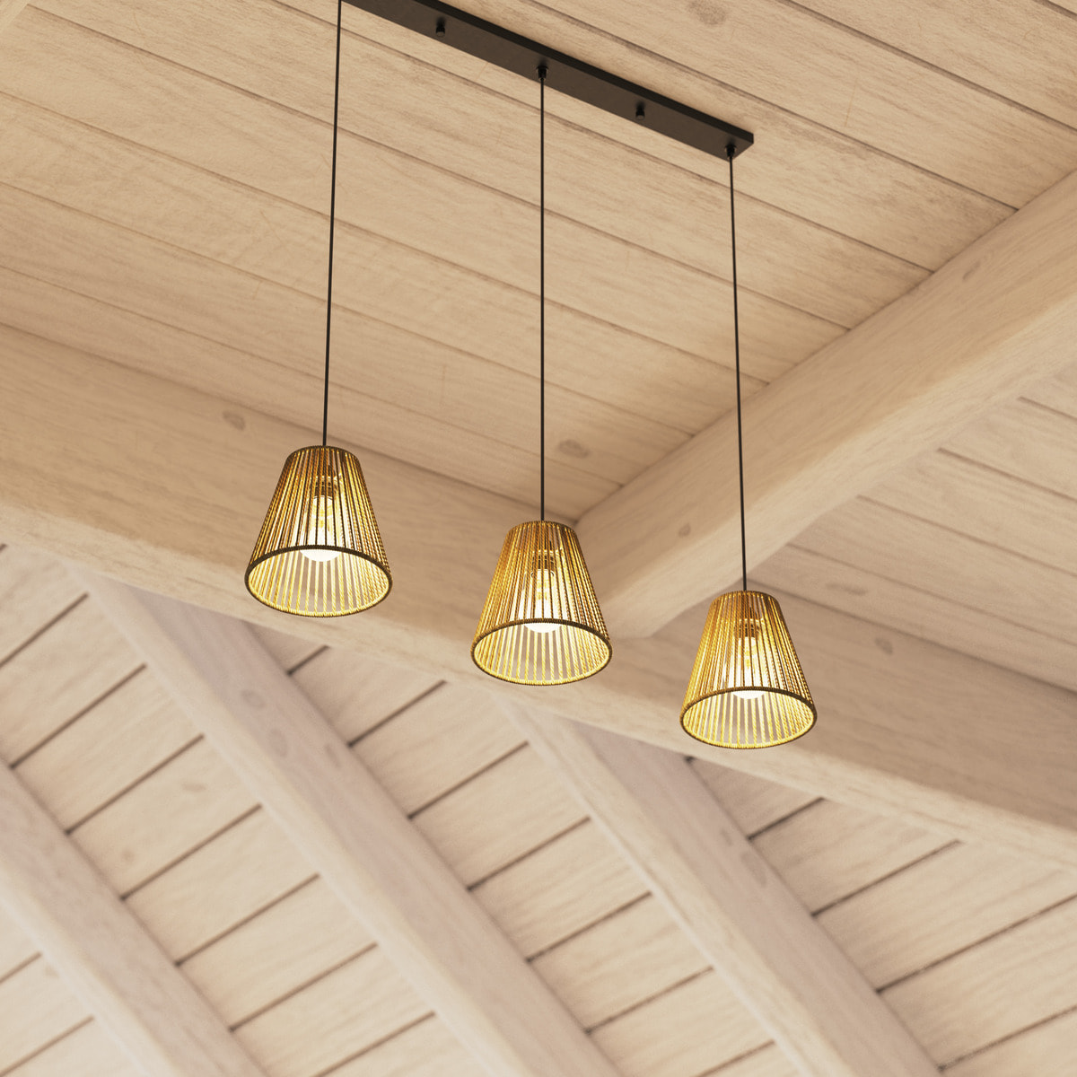 Suspension "Giada" D20cm beige