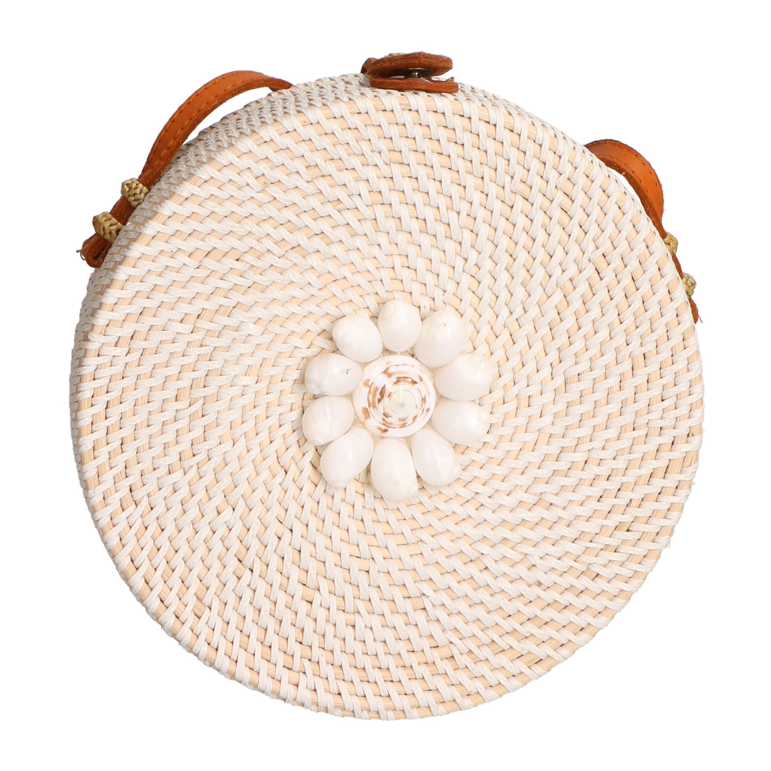 Borsa a tracolla da Donna Jessica in Paglia Intrecciata a mano Prodotto Vegano 20x20x10 cm