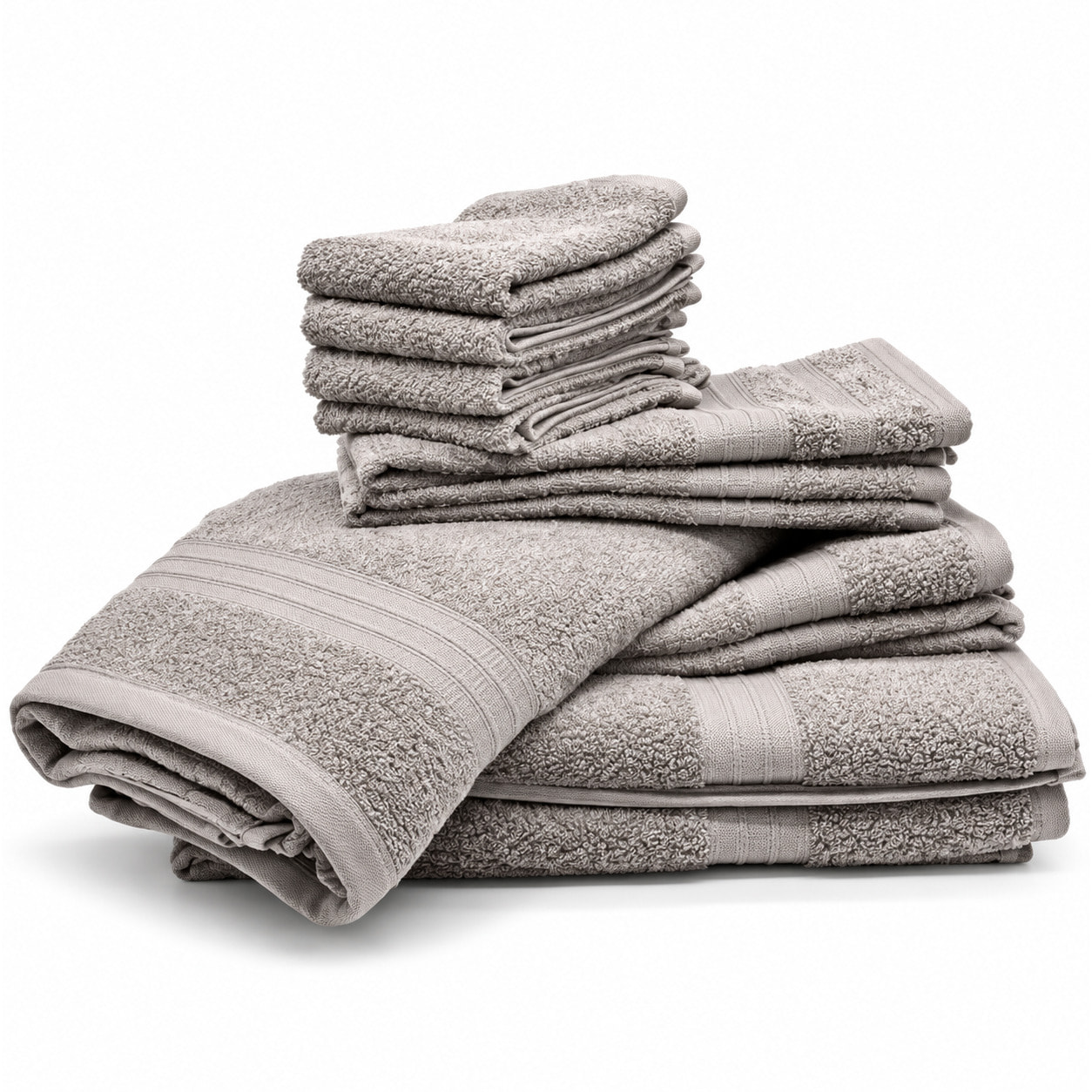 BASSETTI Set 5 Asciugamani in 100% Cotone