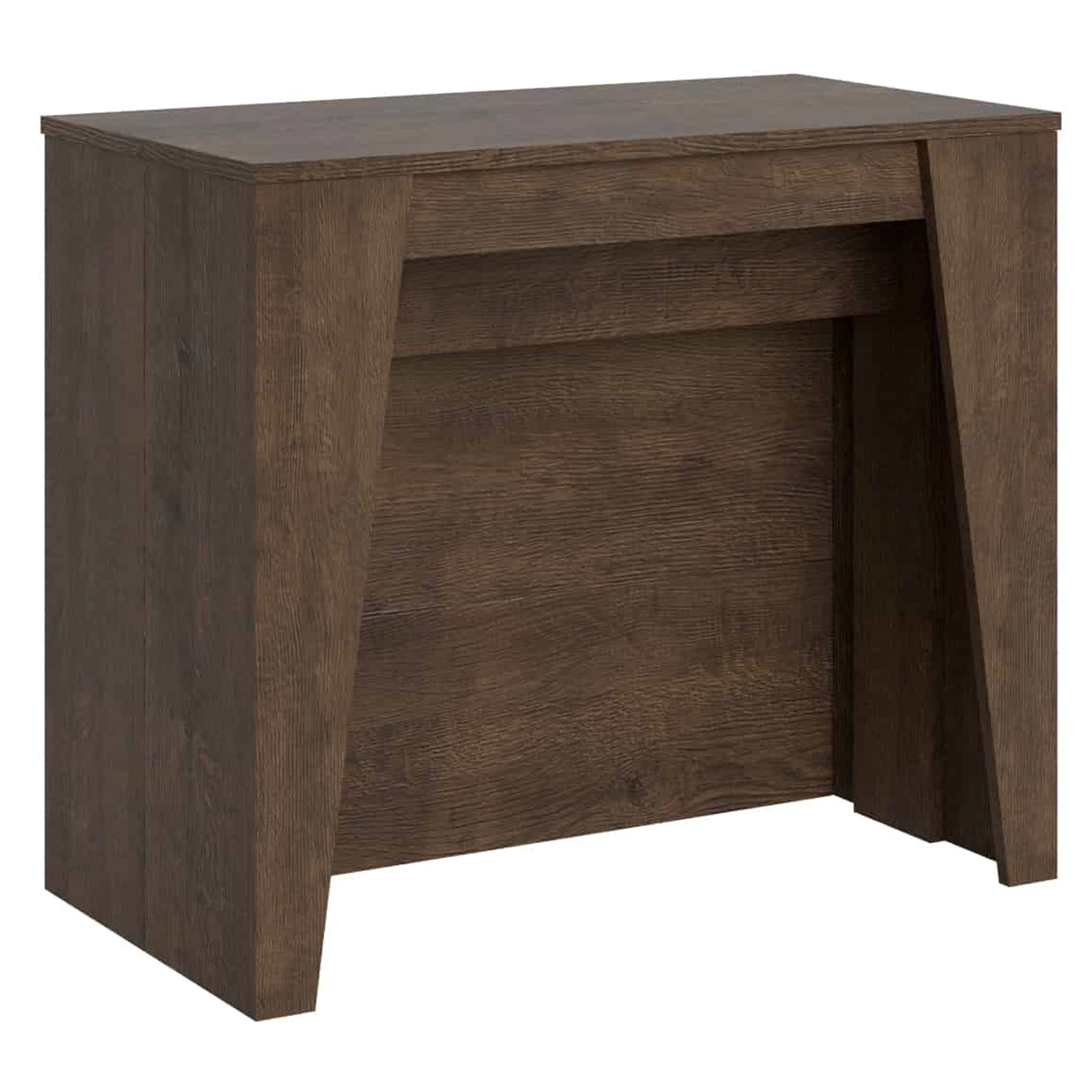 Consola extensible 90x48/296 cm Bakari nogal extensiones internas