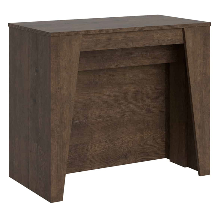 Consola extensible 90x48/296 cm Bakari nogal extensiones internas