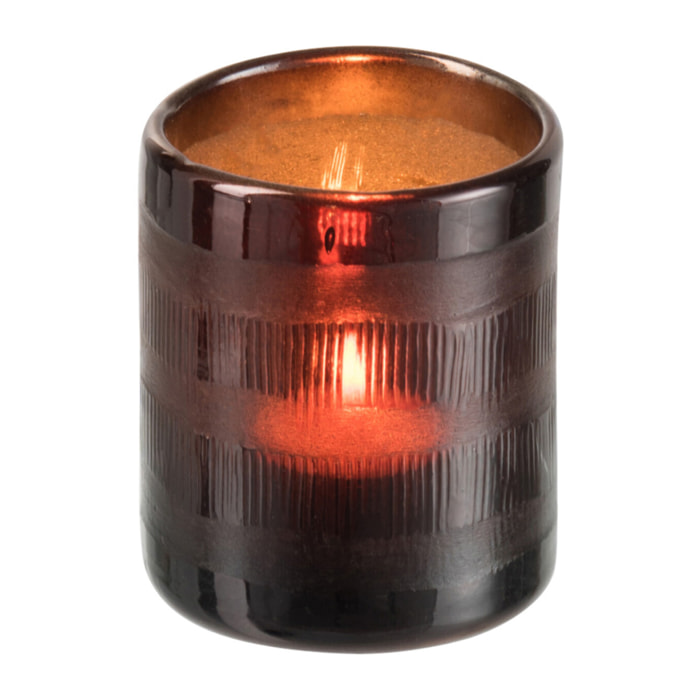 J-Line photophore Cylindrique - verre - marron - small - 2 pcs