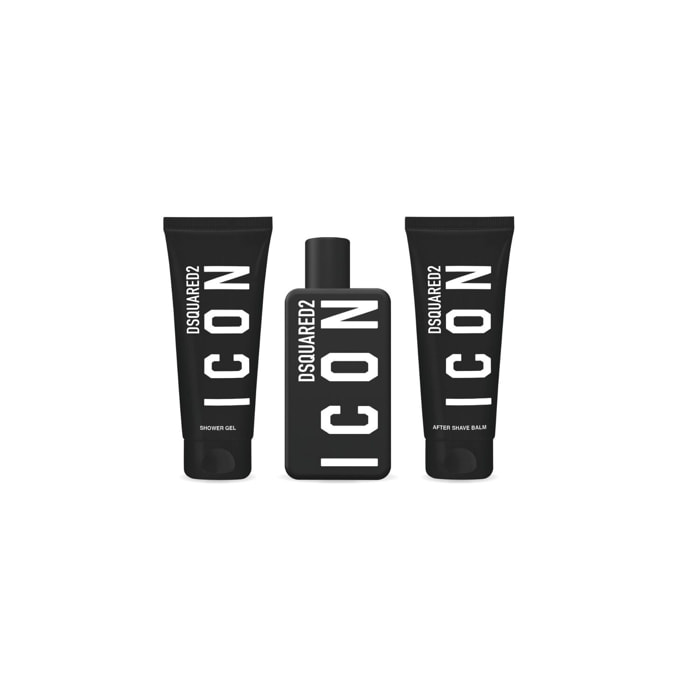Icon Homme - Coffret Eau de parfum 100ml, Gel douche & Baume après-rasage 100ml