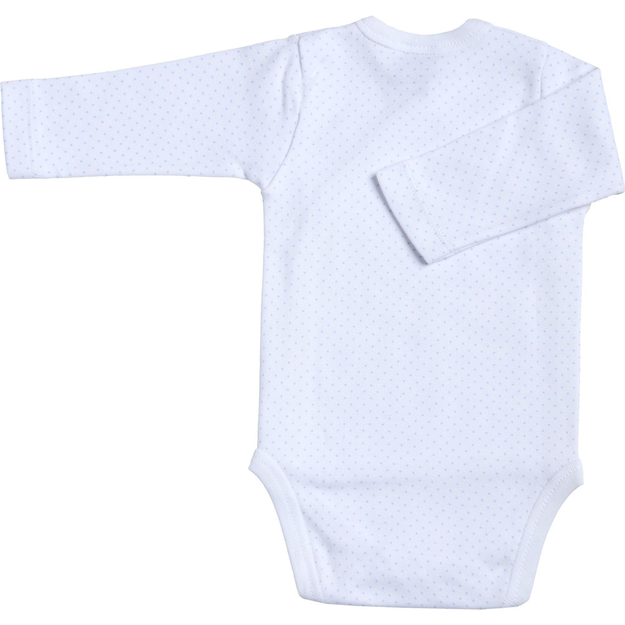 Body cruzado bebé manga larga topos