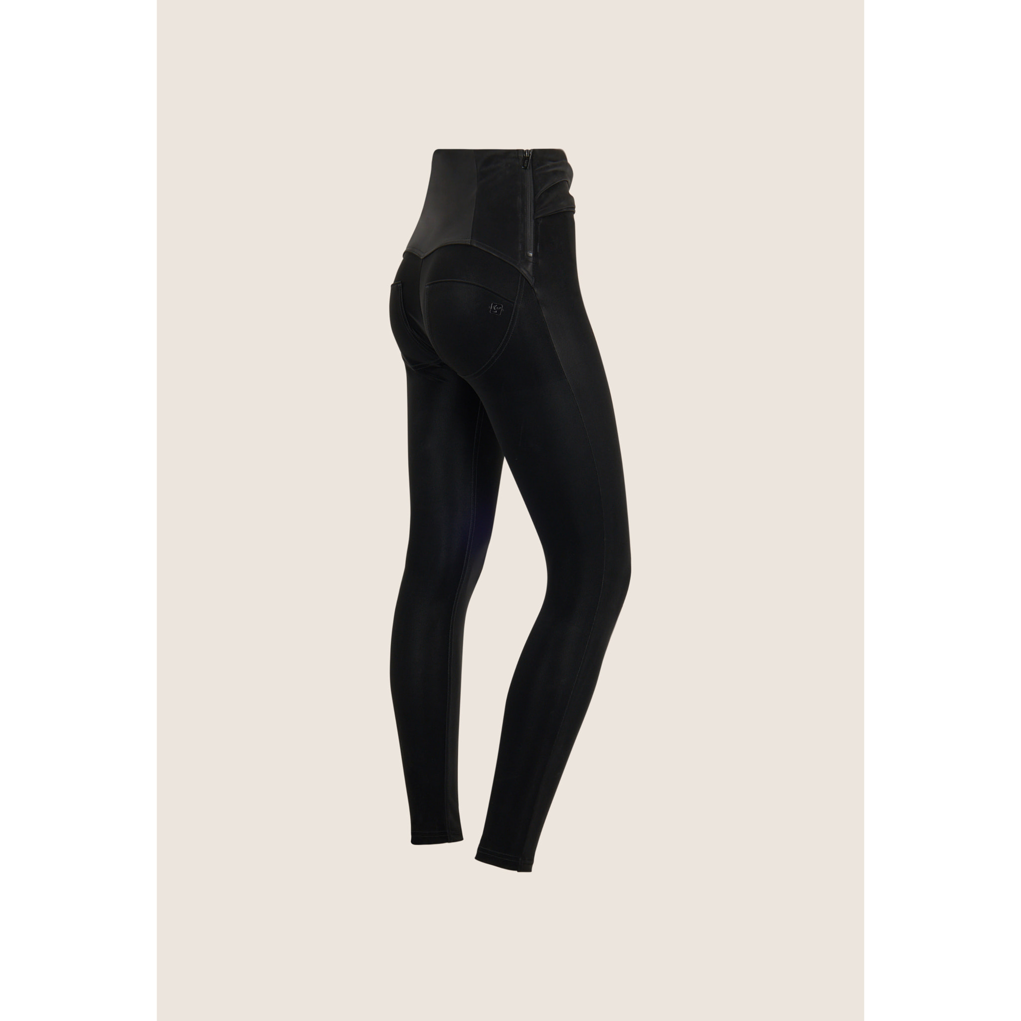 Pantaloni push up WR.UP® superskinny vita alta effetto wet