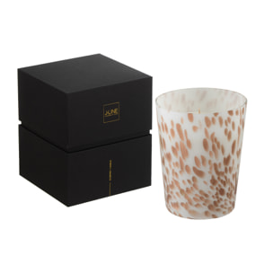 J-Line bougie parfumée Noa - Neon Night - verre - blanc/or - medium - 68H