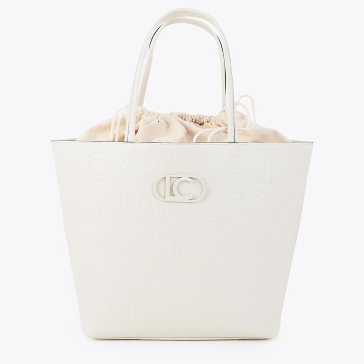 Shopper destrutturata con cuciture monogramma