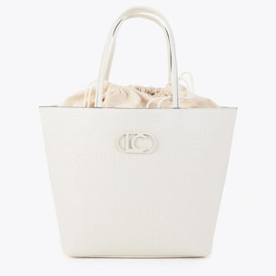 Shopper destrutturata con cuciture monogramma