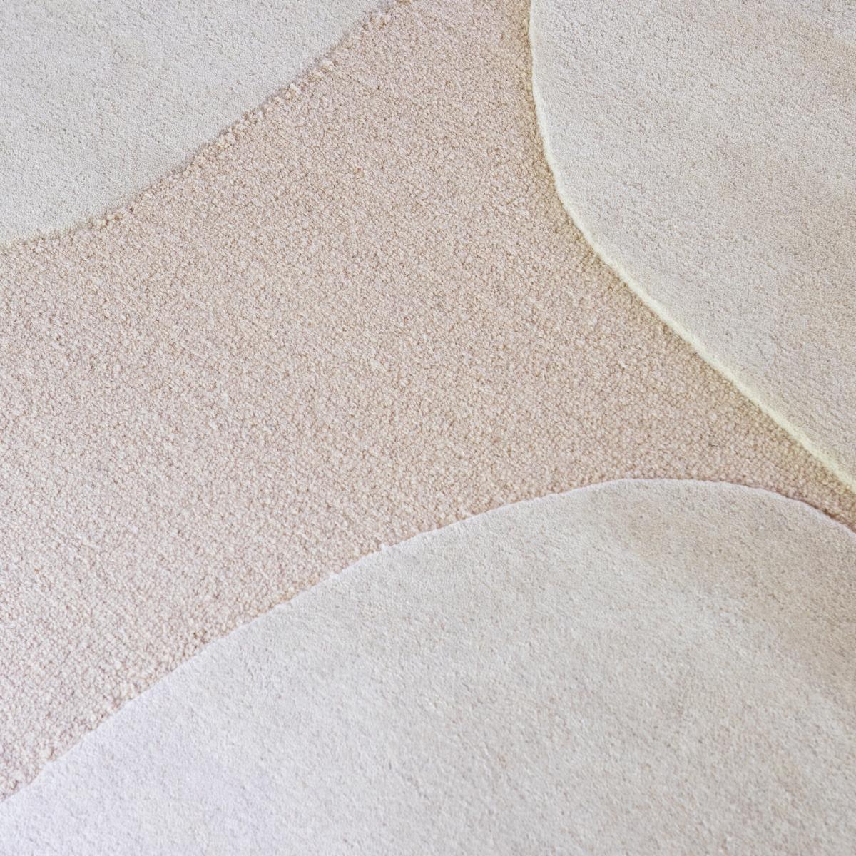 Tapis salon et chambre fait main en laine motif abstrait SOLU