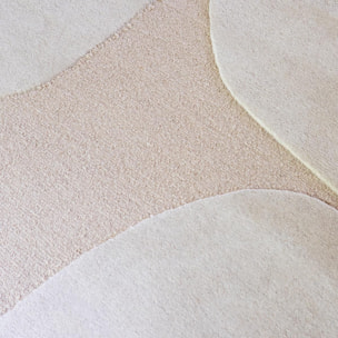 Tapis salon et chambre fait main en laine motif abstrait SOLU