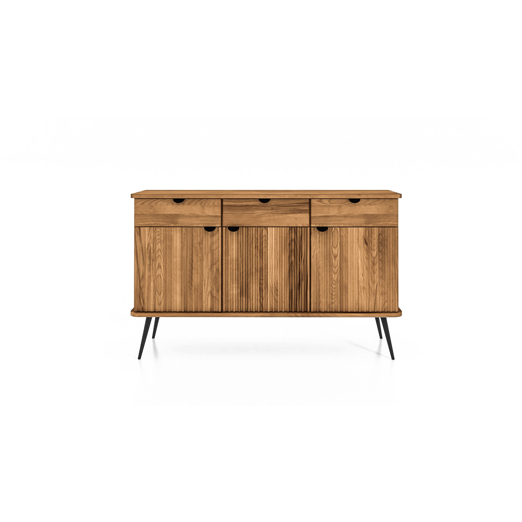 Buffet bois hêtre 3 portes amalfi 144x46cm