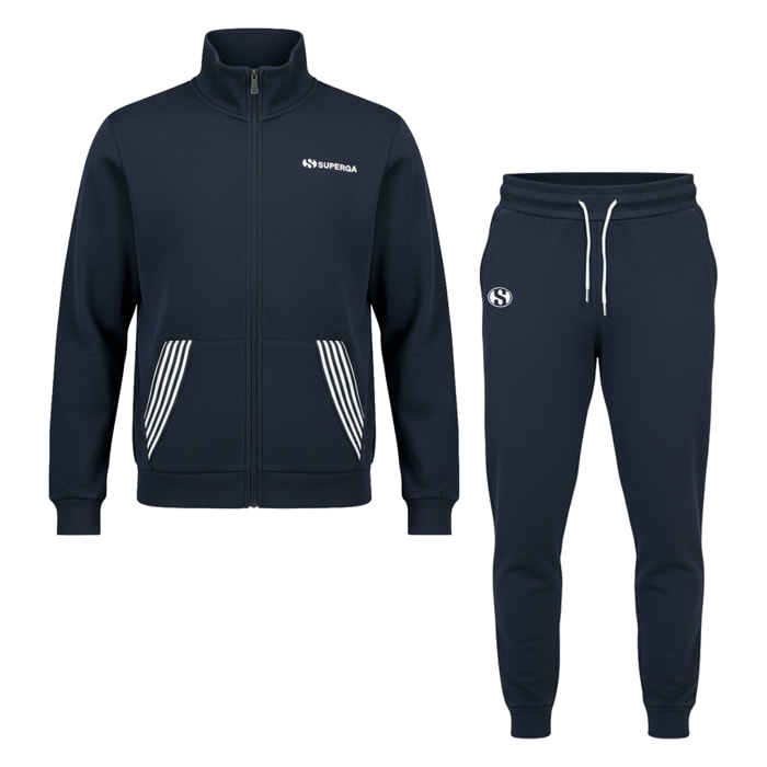 Tuta Uomo SUPERGA Cotone Felpato Full Zip