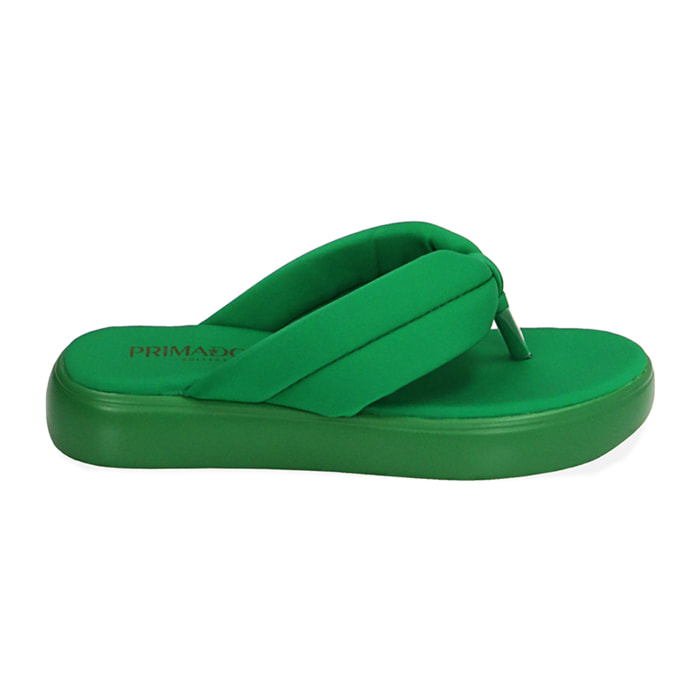 Chanclas tipo flip-flop verdes de nylon