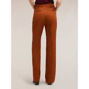 Motivi - Pantaloni flare con tasche - Marrone