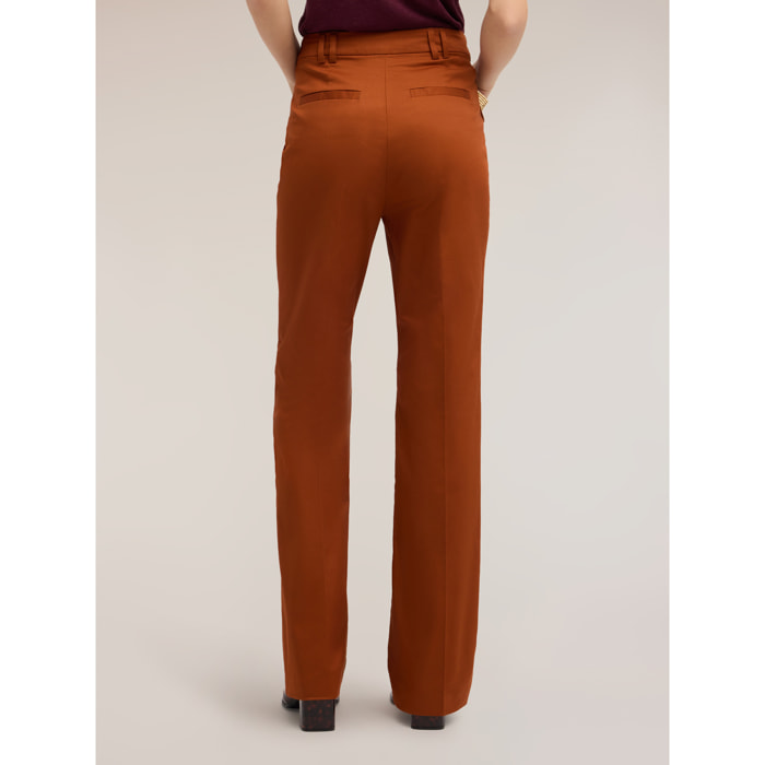 Motivi - Pantaloni flare con tasche - Marrone