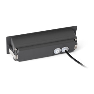 NAT LED Lampe encastrable gris foncé