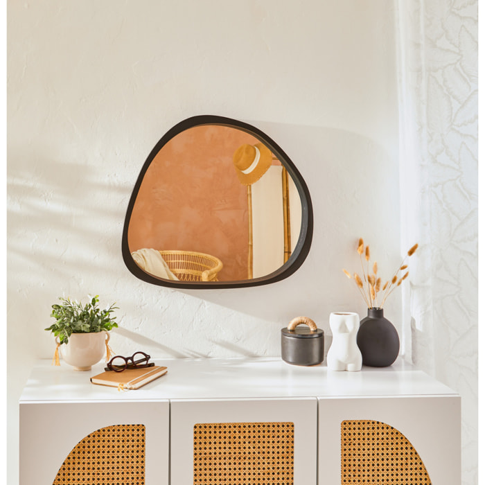 Miroir "Wayne" noir 63x57cm