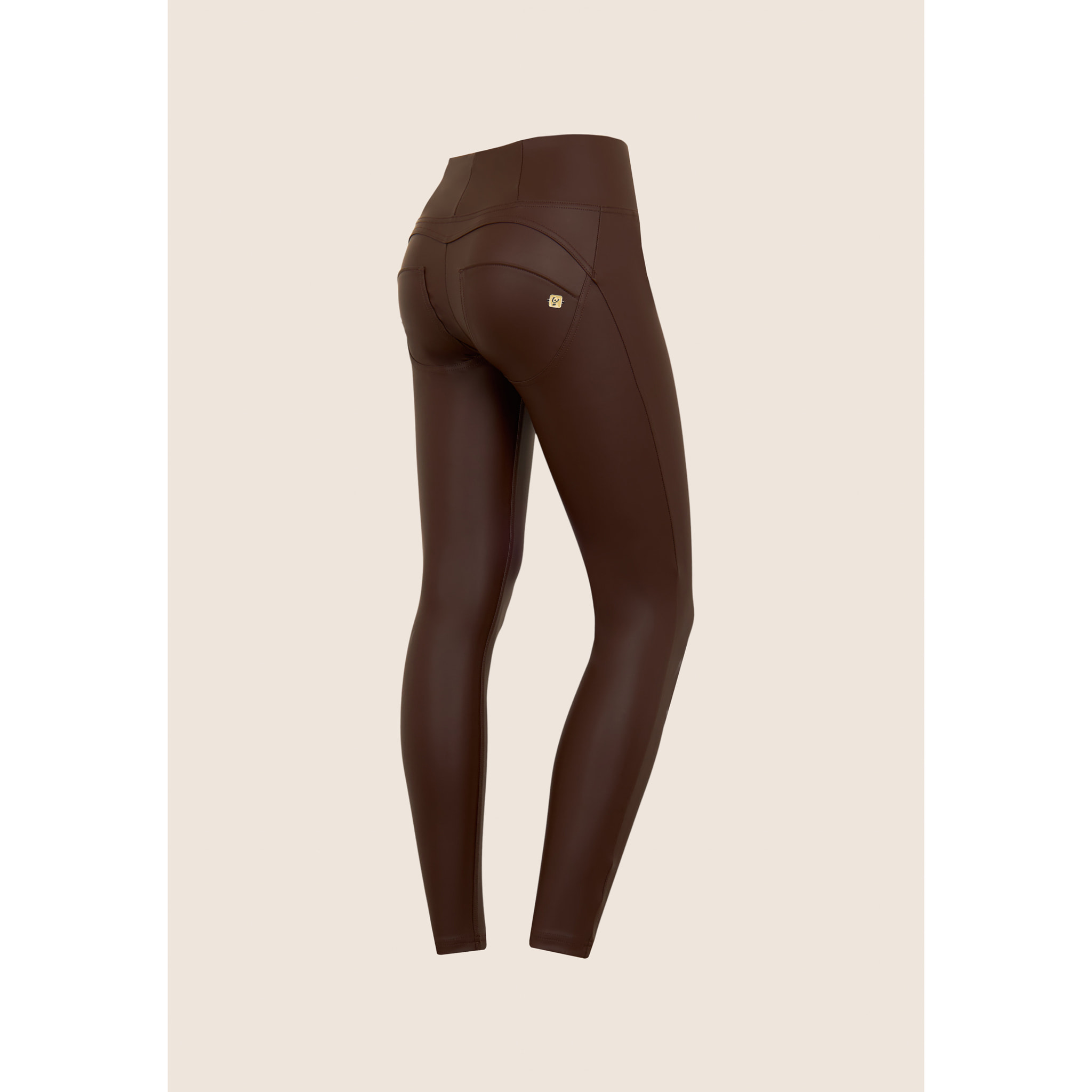 Pantaloni push up WR.UP® 7/8 superskinny vita alta similpelle