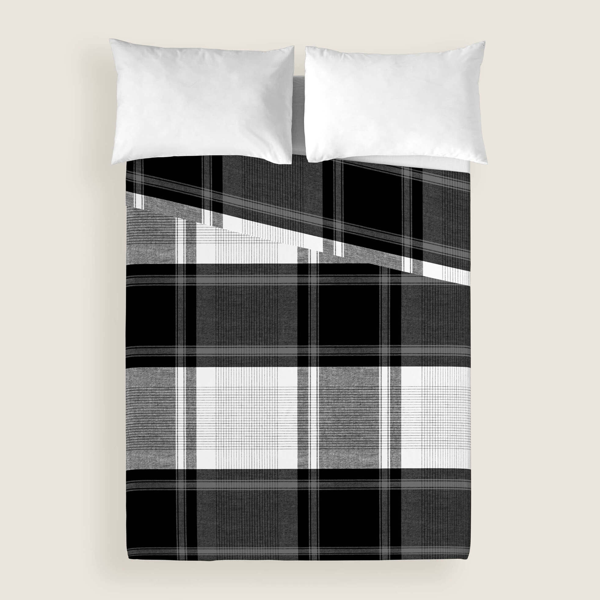 Juego de Sábanas Estampadas - 100% Algodón - Incluye 1 o 2 Fundas de Almohada + 1 Sábana Bajera - Check
