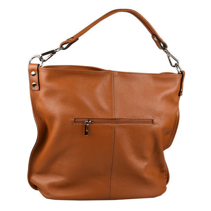 Borse Donna colore Cuoio-in pelle Made in Italy L31 cm X W32 cm X H16 cmcm