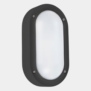 LEDS·C4 Aplique Ip65 Basic Oval Aluminium Gris Urbano