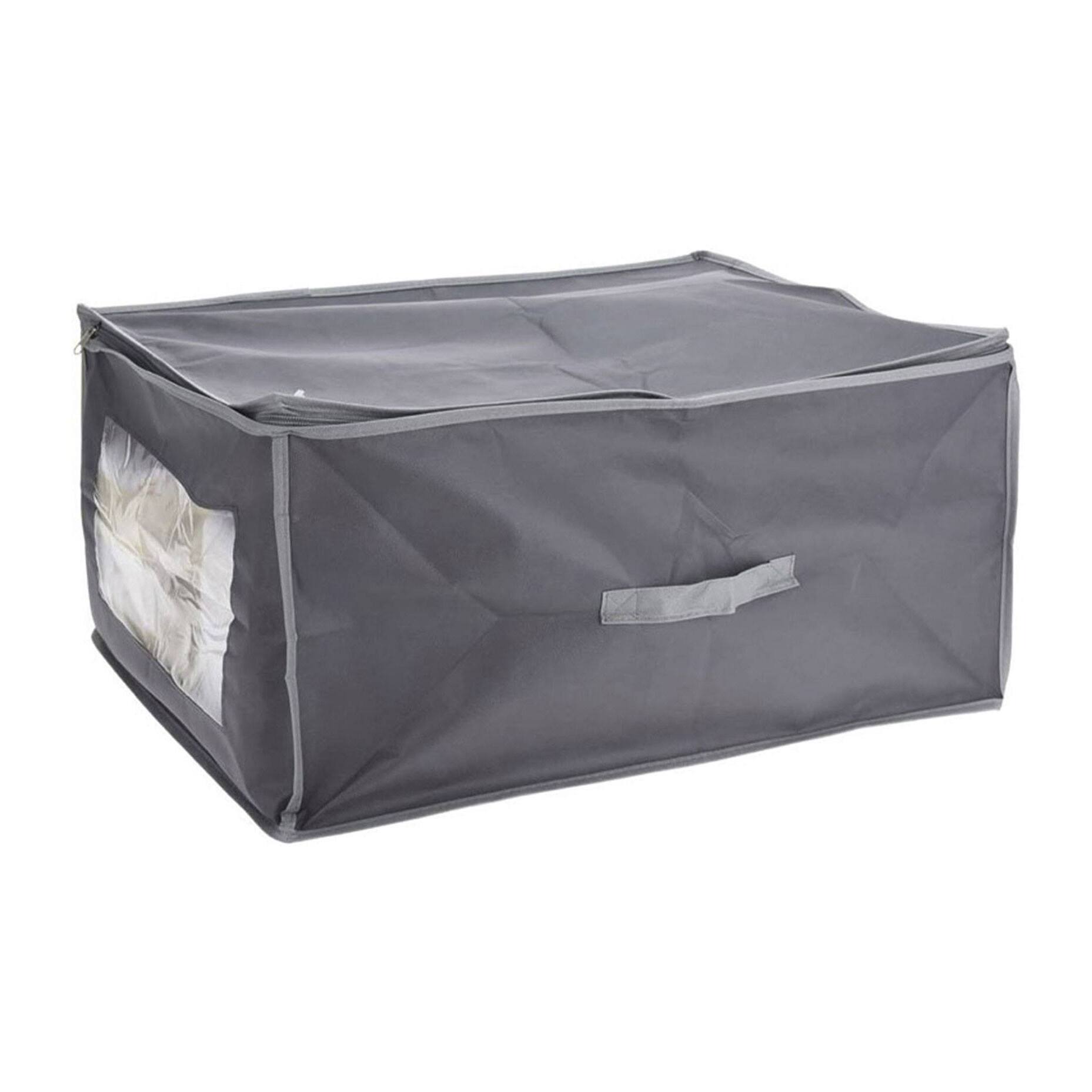 Well home funda protectora para manta no tejida de alta calidad en gris oscuro con ribete gris claro