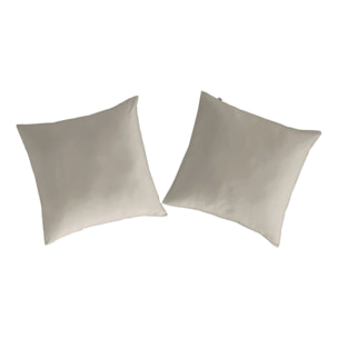 2 Taies d'oreiller CASUAL en coton - lin