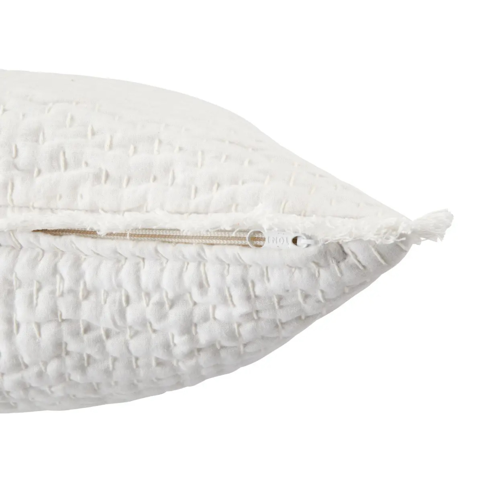 Coussin brodé "Wild" blanc 45x45cm