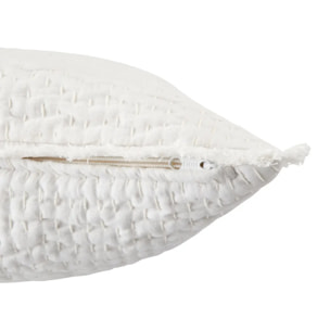 Coussin brodé "Wild" blanc 45x45cm