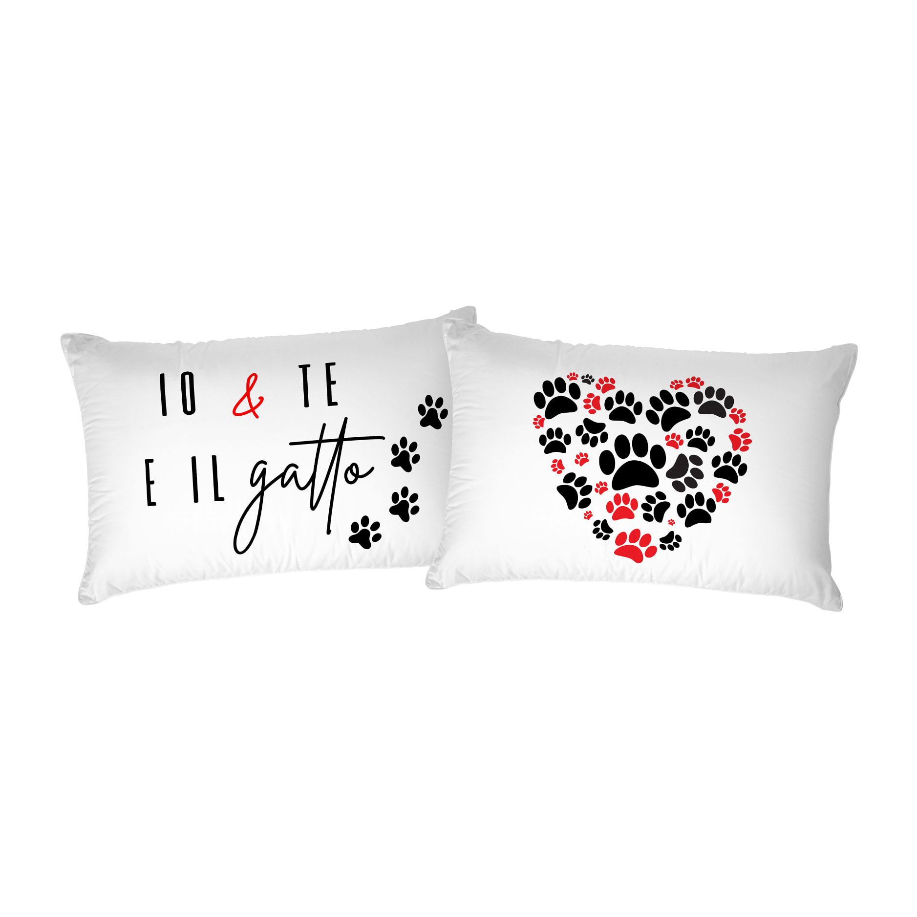 COPPIA FEDERE PRINTED, 100% Cotone, Stampa Digitale, Made in Italy - 09