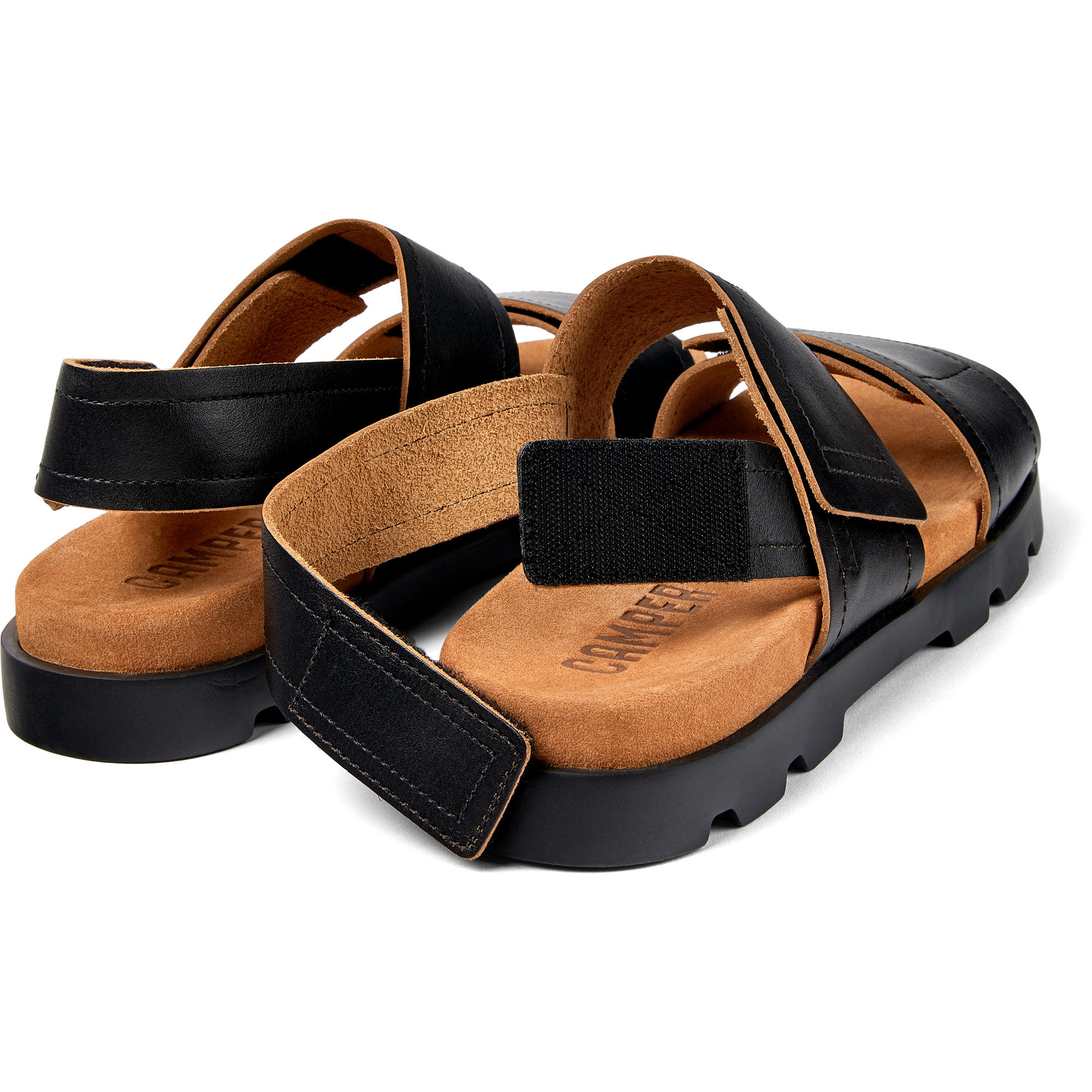 Sandalias - CAMPER Brutus - Negro - Cuero liso