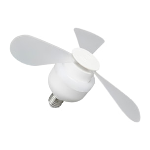 Ventilador de techo FS-3Y-R280 de 28cm. Para casquillo E27, 3 modos de uso y luz LED de 7W.