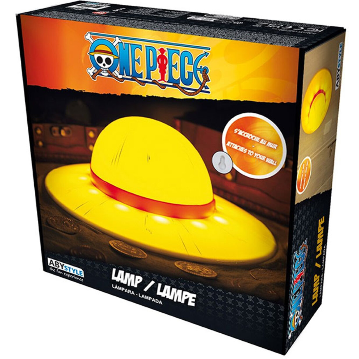 LAMPADA ONE PIECE CAPPELLO DI PAGLIA DI MONKEY D.LUFFY ANIME ONE PIECE - LAMPADE