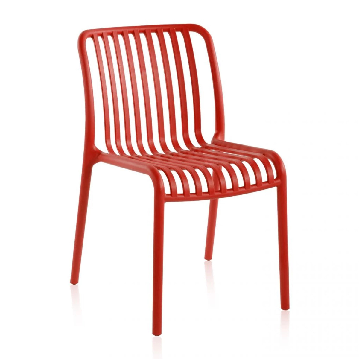 Pack 4 sillas de exterior Jamie Carmesí