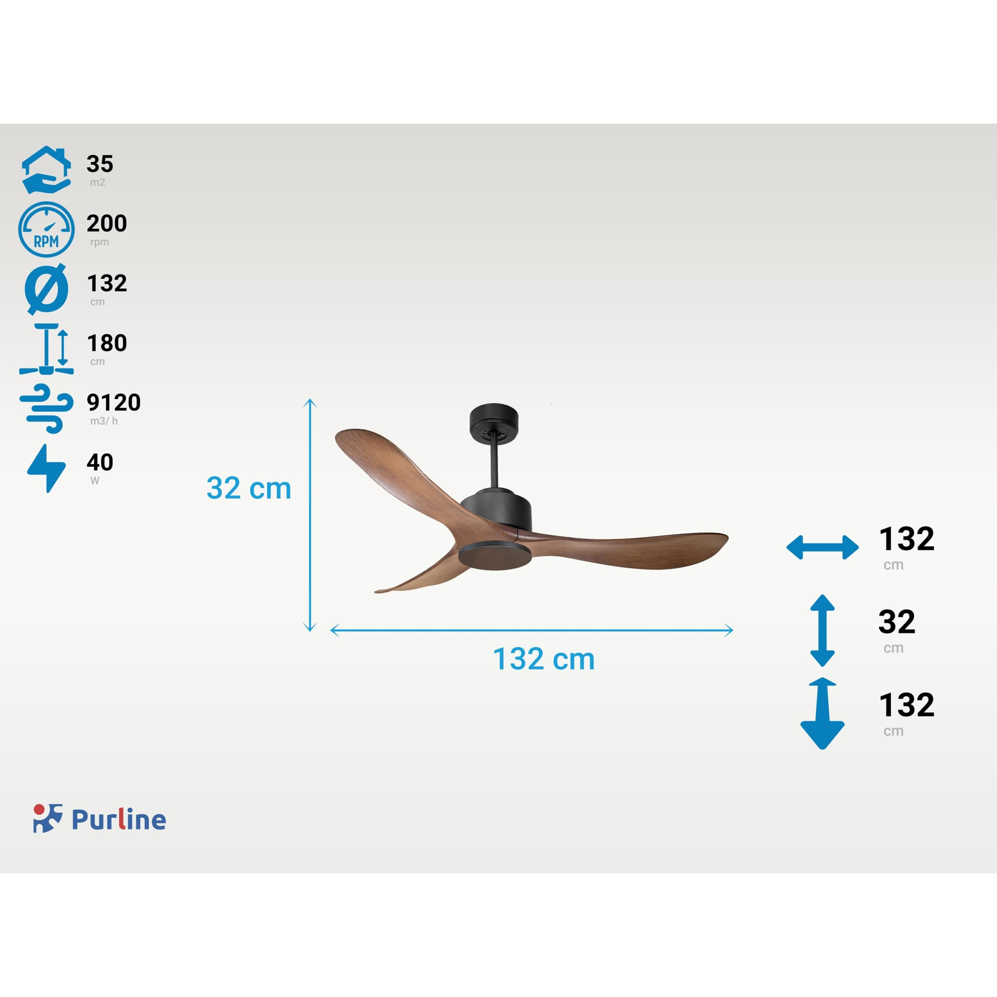Ventilateur de plafond Réversible Lumière  Thermostat Wifi Moteur à courant continu Toits en pente Télécommande Hypersilence Mémoire Shopify Vendible (AUTOMATIQUE) 40   W Noir