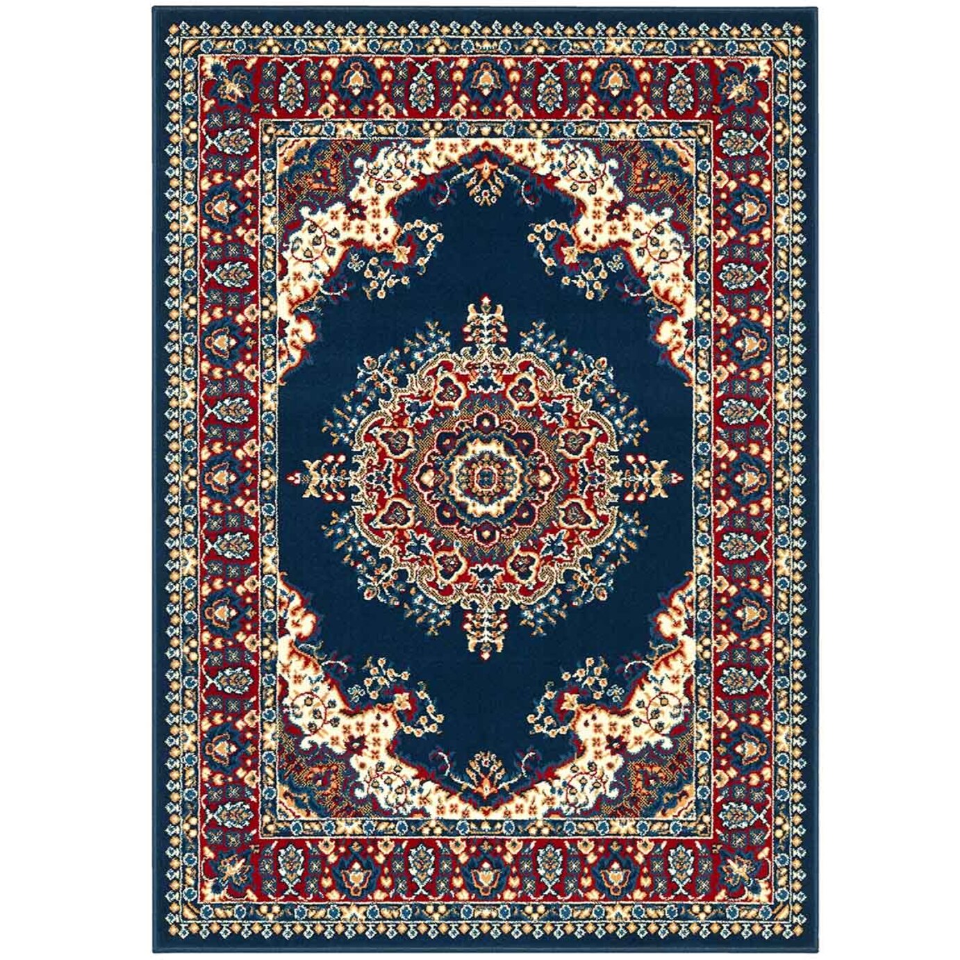 Tappeto Soggiorno Disegno Orientale Blu