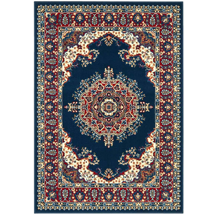 Tappeto Soggiorno Disegno Orientale Blu