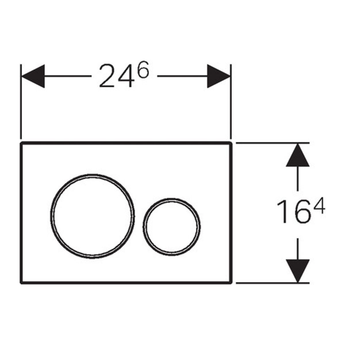 Plaque de déclenchement WC DUOFIX Sigma 20, Noir Mat (115.882.16.1)