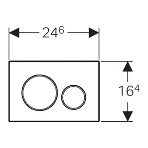 Plaque de déclenchement WC DUOFIX Sigma 20, Noir Mat (115.882.16.1)