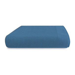 Drap de douche pur coton 575 g/m² uni bleu Vitae denim
