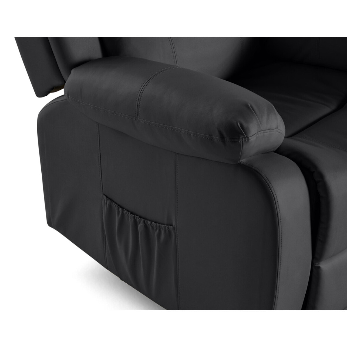 Armand - fauteuil relax électrique en simili - Noir